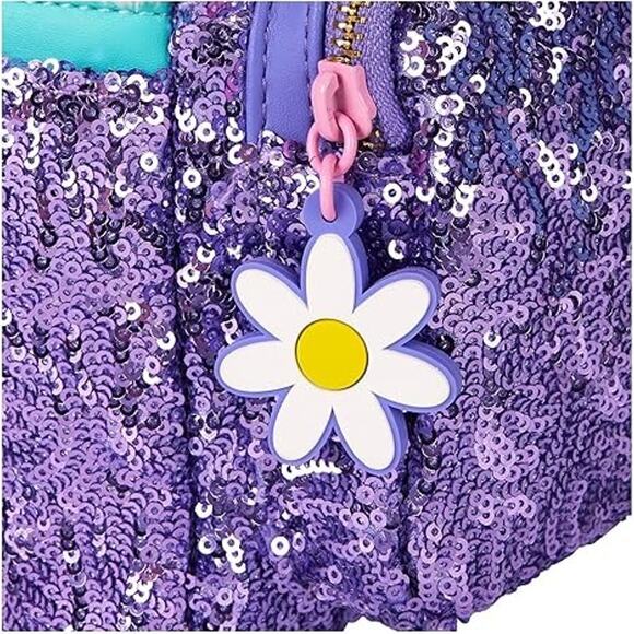 Loungefly Disney Daisy Duck Glitter Sequin Figural Mini Backpack main image 5